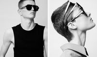 A.P.C EYEWEAR - MAN AND WOMAN WEARING SUNGLASSES