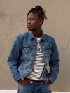 A.P.C. GAP - woman in A.P.C. GAP outfit on the street