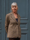 A.P.C. GAP - woman in A.P.C. GAP outfit on the street