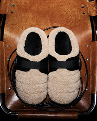 A.P.C. x Subu - Beige furry Subu sandals